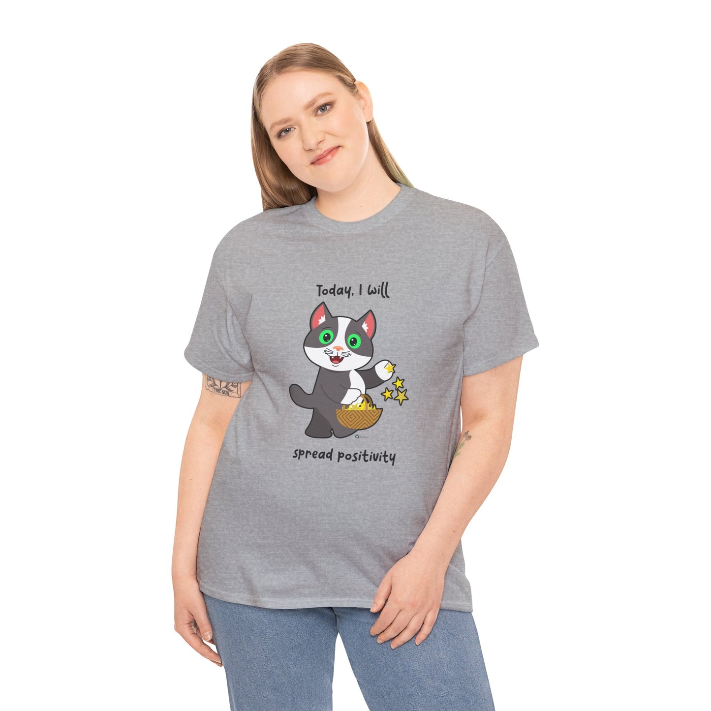 T-Shirt - PosiCat - Today, I will spread positivity