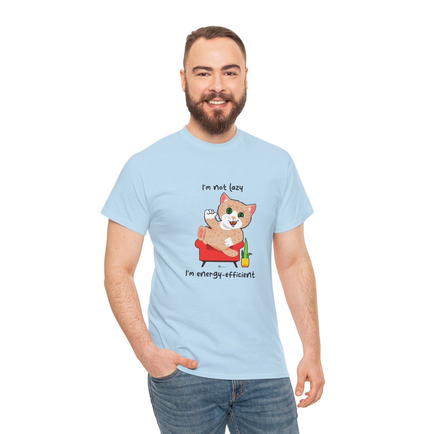T-Shirt - SmartyCat - I'm not lazy. I'm energy efficient.