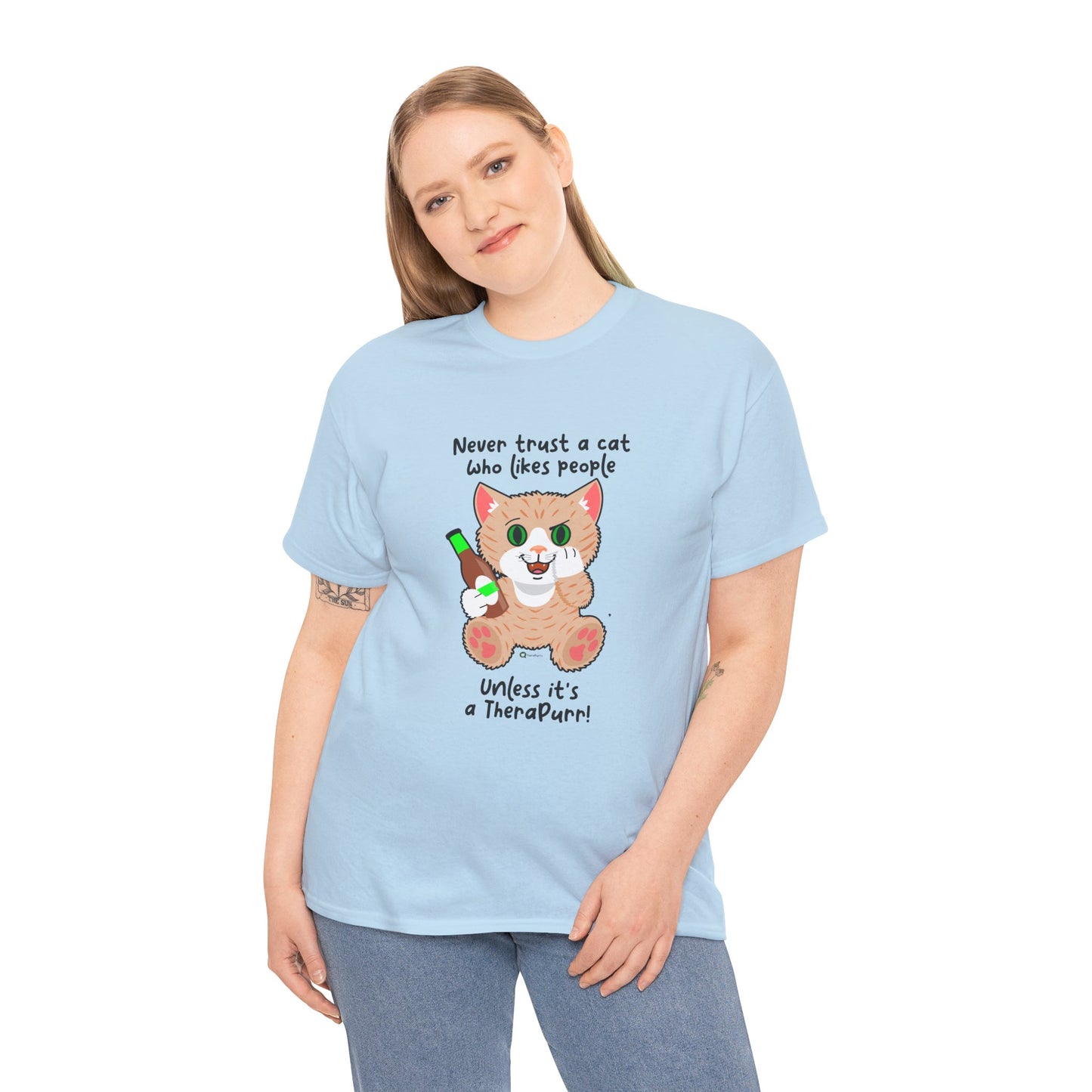 T-Shirt - SmartyCat - Never trust a cat who likes people - unless it's a TheraPurr!