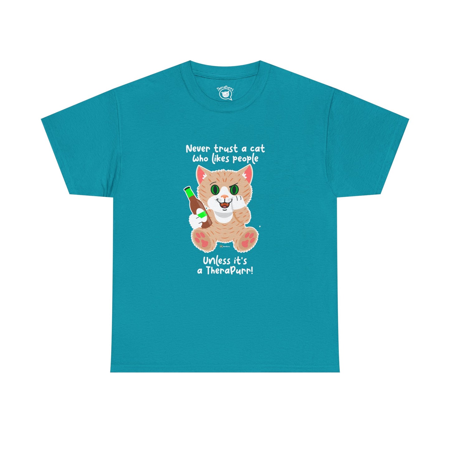 T-Shirt - SmartyCat - Never trust a cat who likes people - unless it's a TheraPurr!
