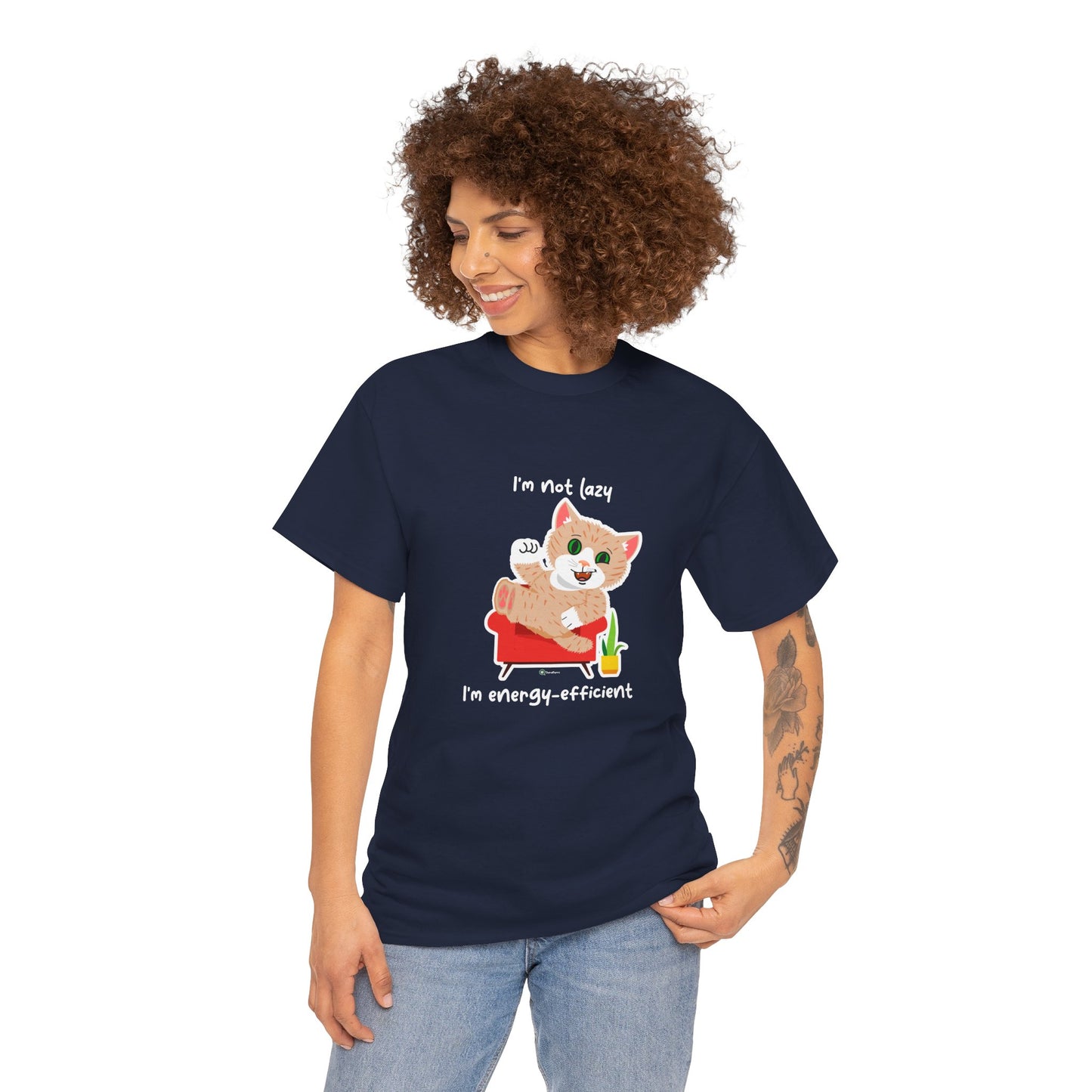 T-Shirt - SmartyCat - I'm not lazy. I'm energy efficient.