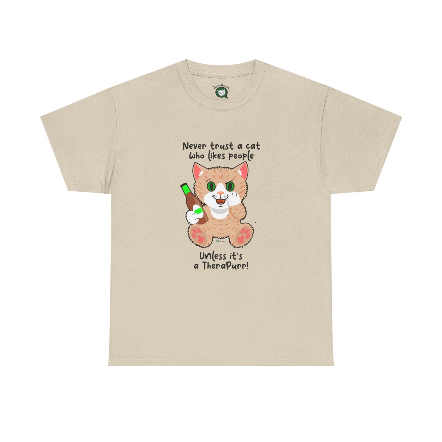 T-Shirt - SmartyCat - Never trust a cat who likes people - unless it's a TheraPurr!