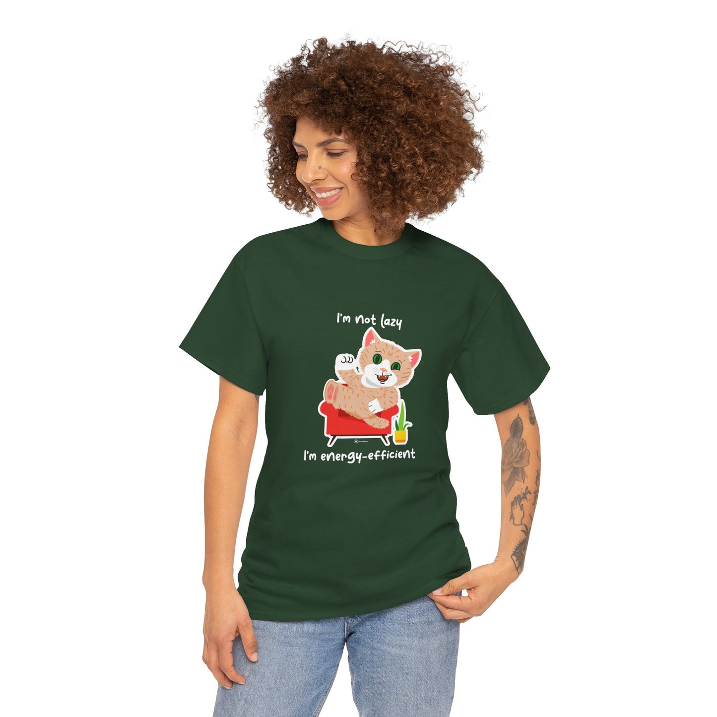 T-Shirt - SmartyCat - I'm not lazy. I'm energy efficient.
