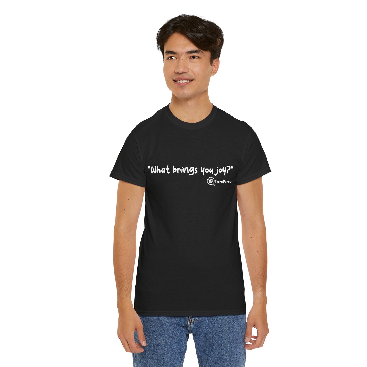 TheraPurrs Phrase T-Shirt - "What brings you joy?"