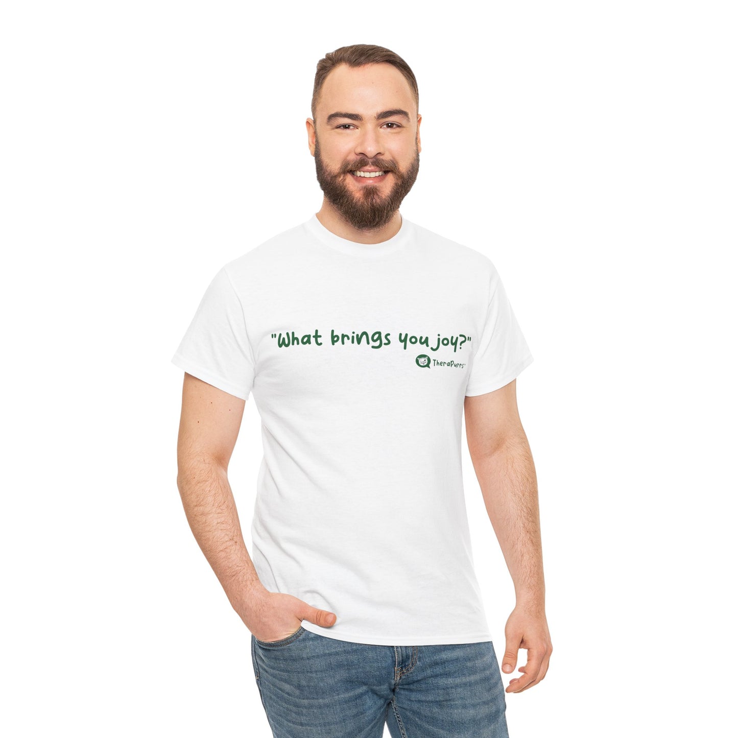 TheraPurrs Phrase T-Shirt - "What brings you joy?"
