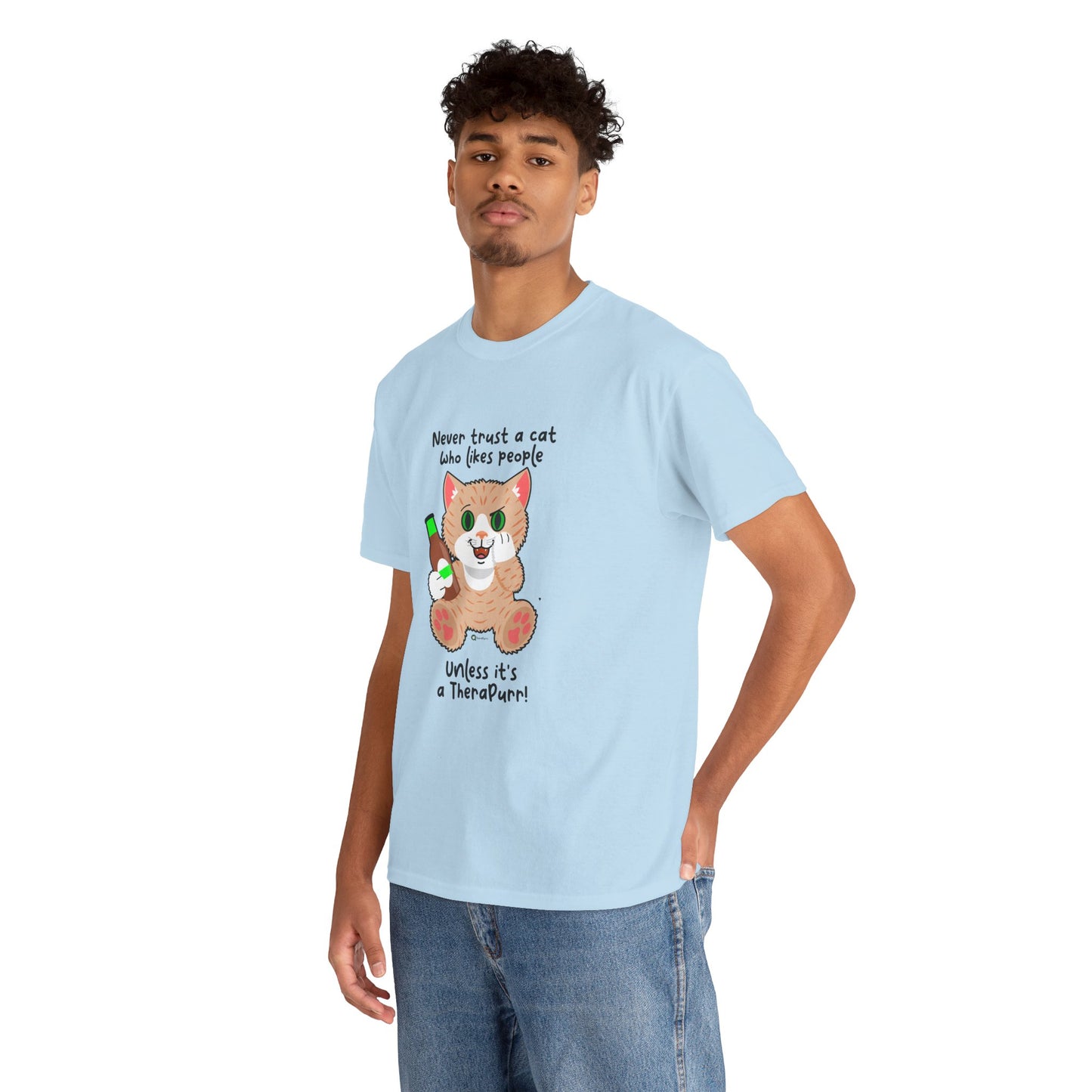 T-Shirt - SmartyCat - Never trust a cat who likes people - unless it's a TheraPurr!