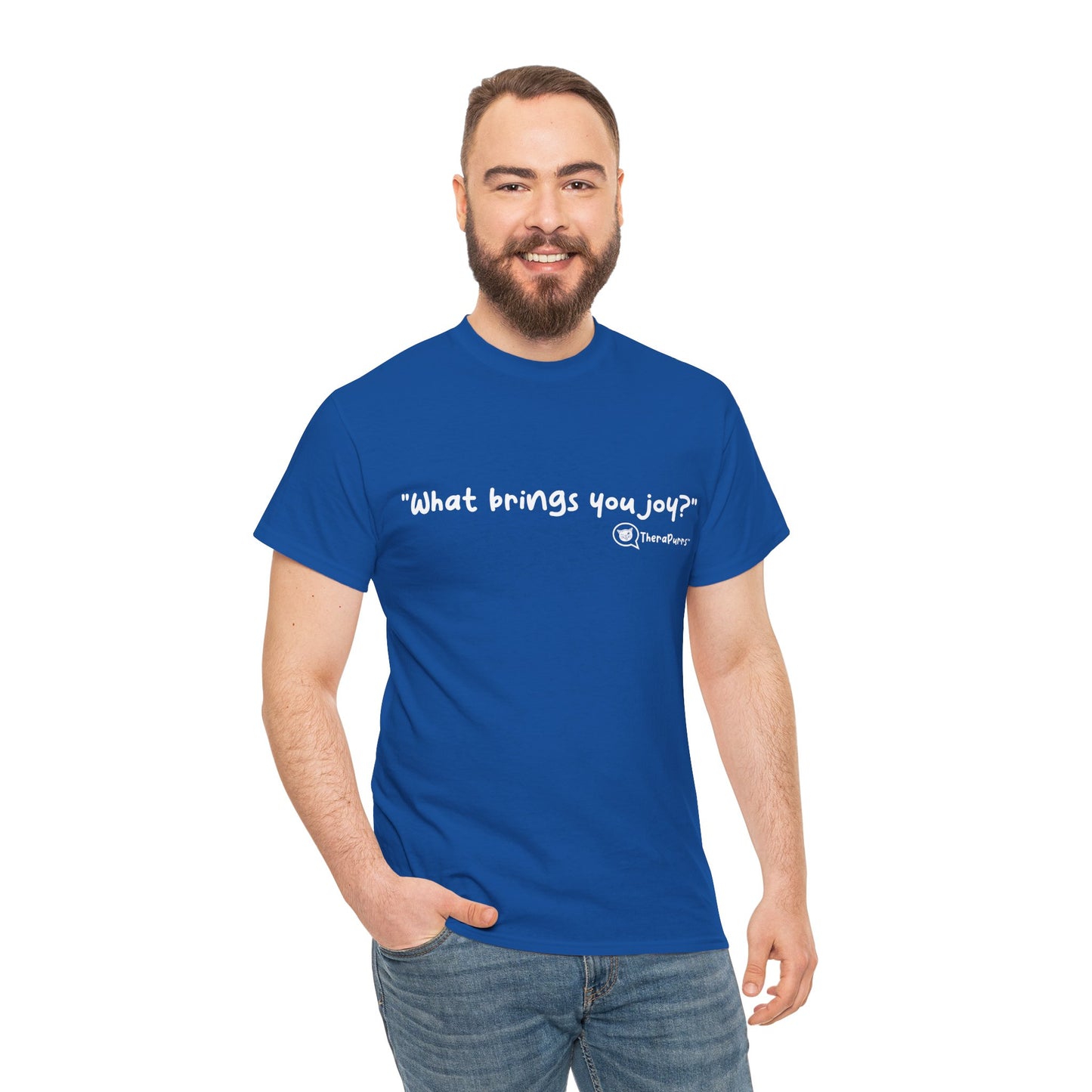 TheraPurrs Phrase T-Shirt - "What brings you joy?"