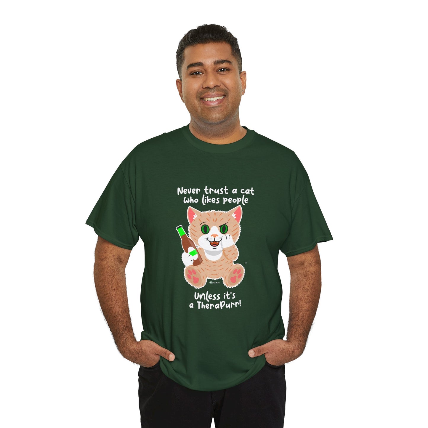 T-Shirt - SmartyCat - Never trust a cat who likes people - unless it's a TheraPurr!