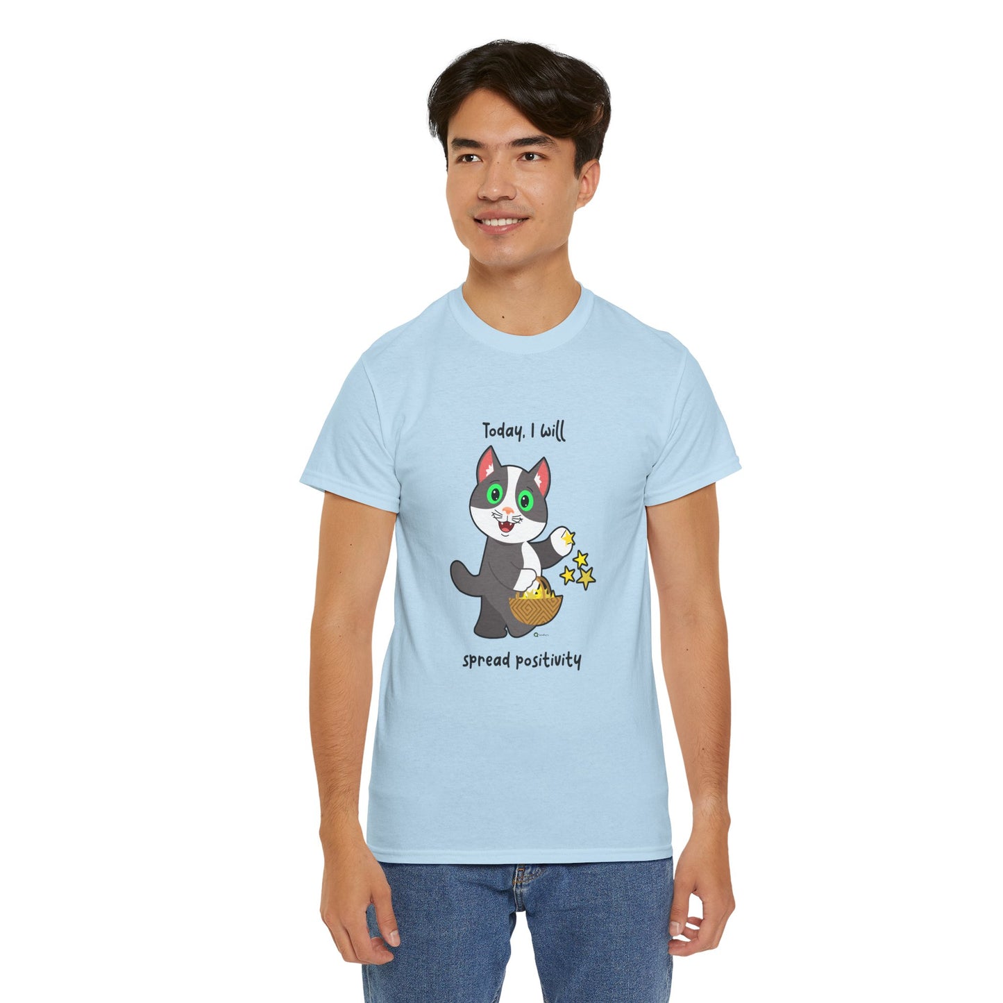 T-Shirt - PosiCat - Today, I will spread positivity