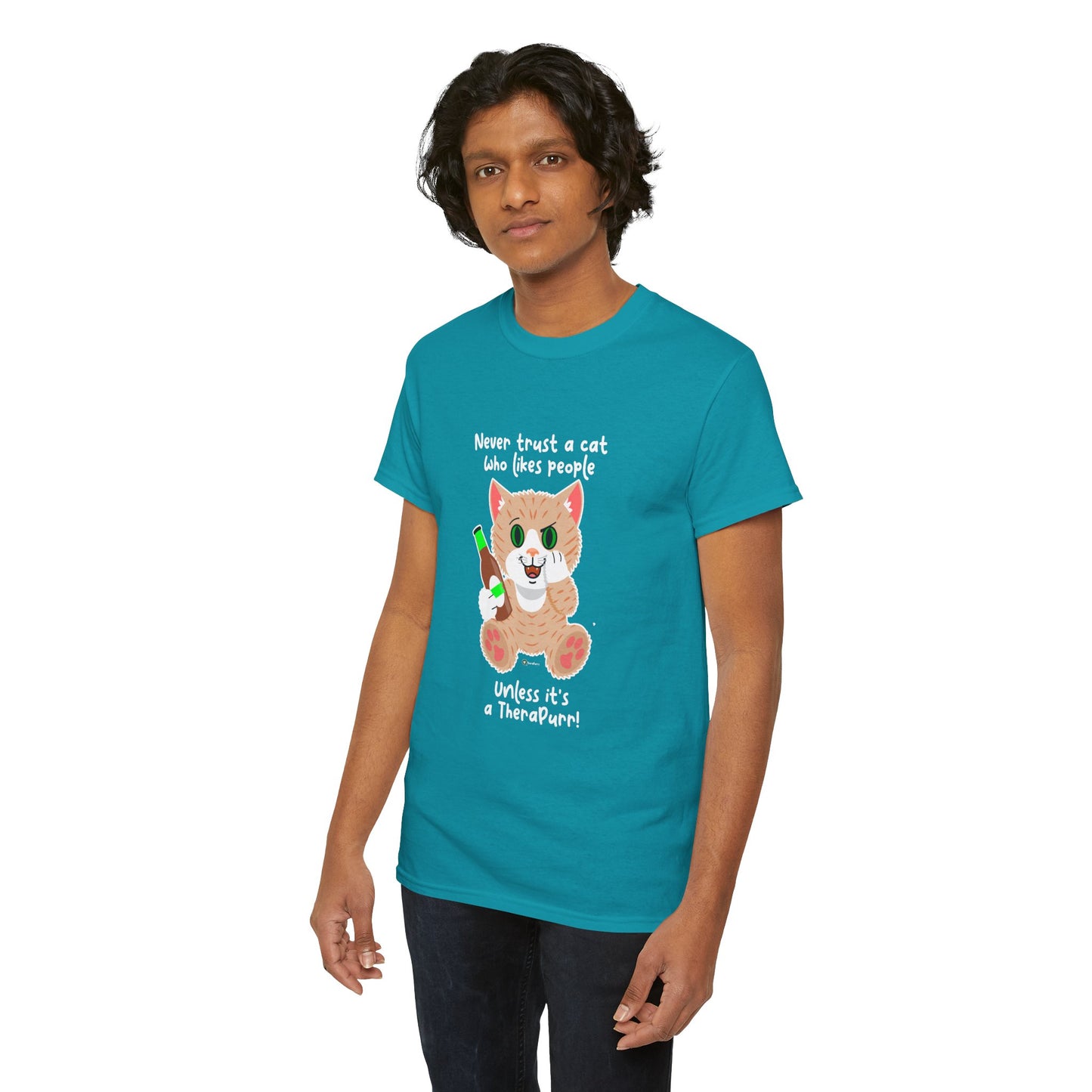 T-Shirt - SmartyCat - Never trust a cat who likes people - unless it's a TheraPurr!