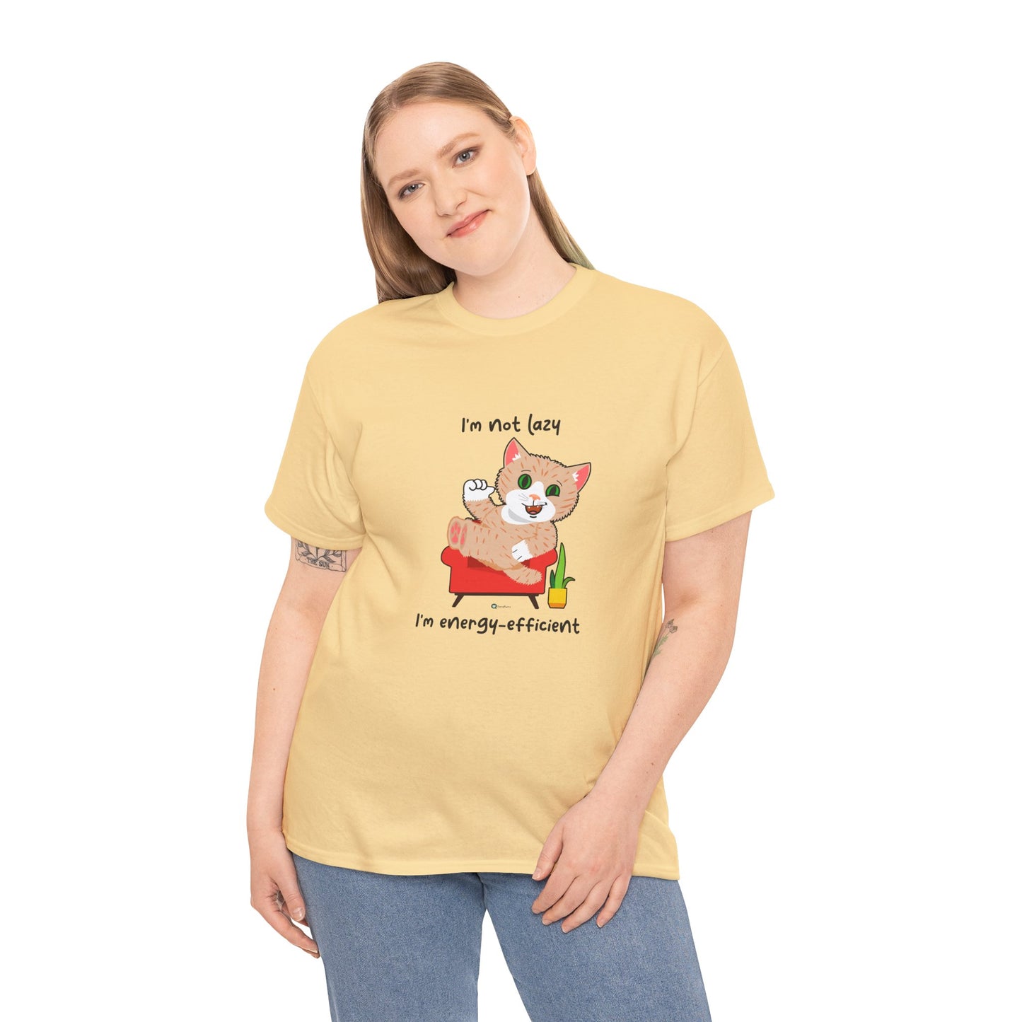 T-Shirt - SmartyCat - I'm not lazy. I'm energy efficient.
