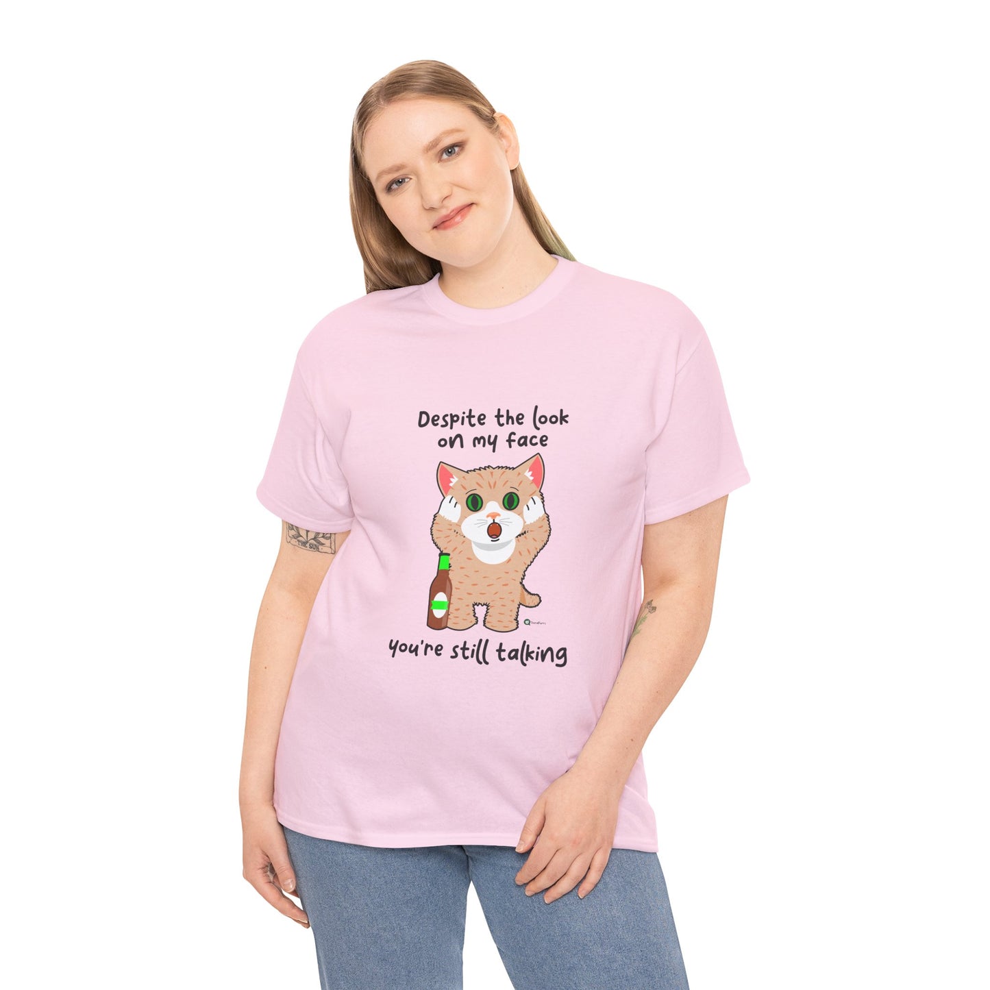 T-Shirt - SmartyCat - Despite the look on my face you're still talking