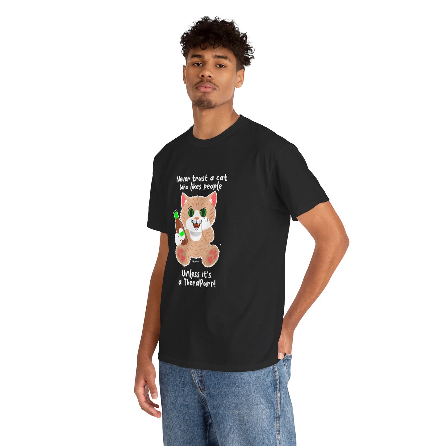 T-Shirt - SmartyCat - Never trust a cat who likes people - unless it's a TheraPurr!