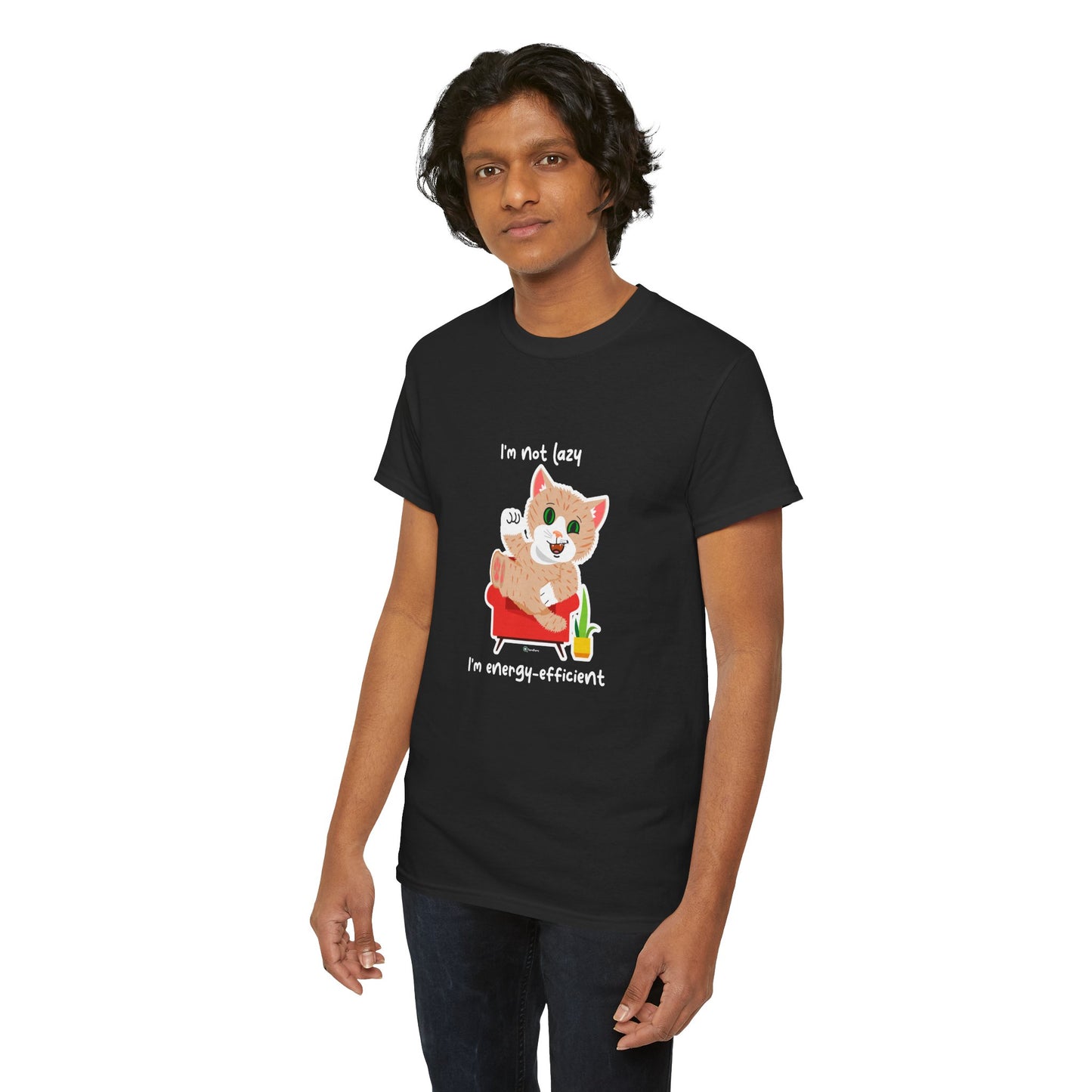 T-Shirt - SmartyCat - I'm not lazy. I'm energy efficient.