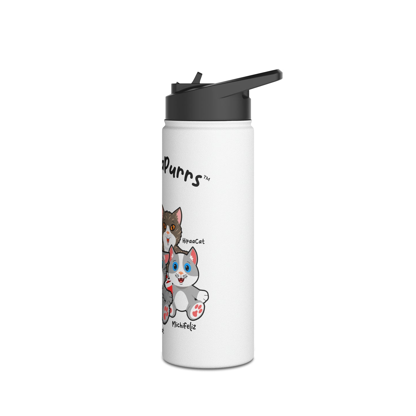Water Bottle, Stainless Steel - TheraPurrs - 5 Cats