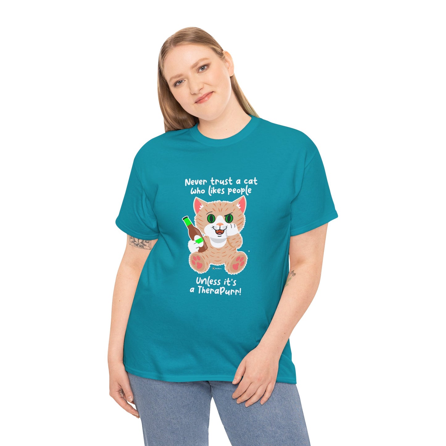 T-Shirt - SmartyCat - Never trust a cat who likes people - unless it's a TheraPurr!