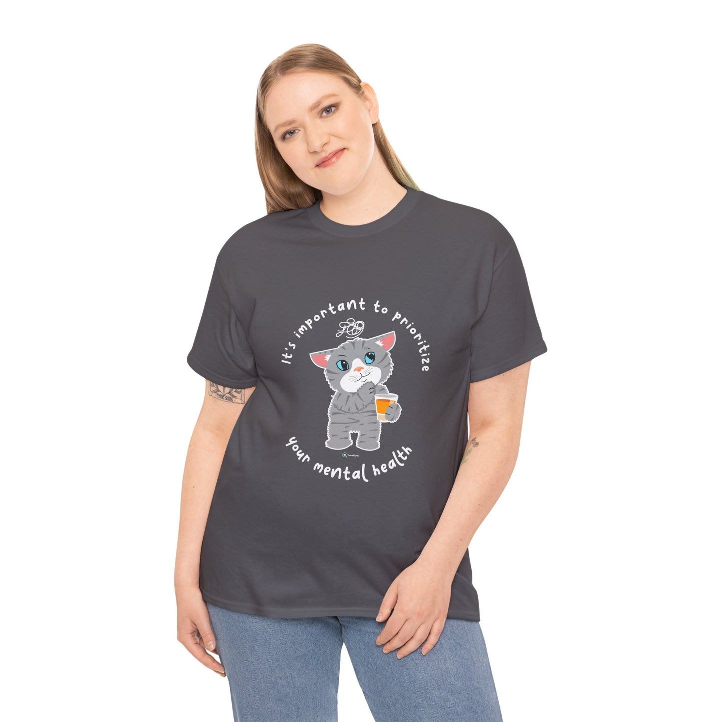 T-Shirt - TheraCat - It's important to prioritize your mental health