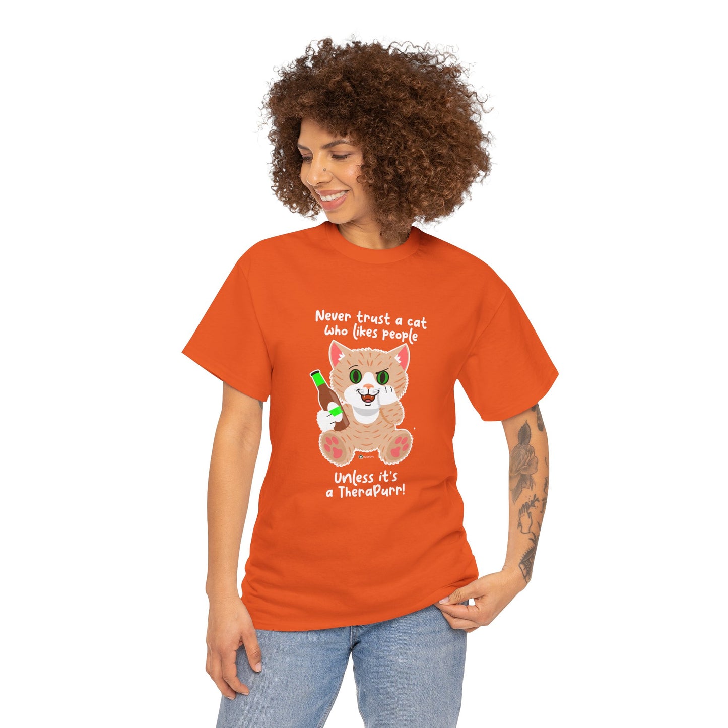 T-Shirt - SmartyCat - Never trust a cat who likes people - unless it's a TheraPurr!
