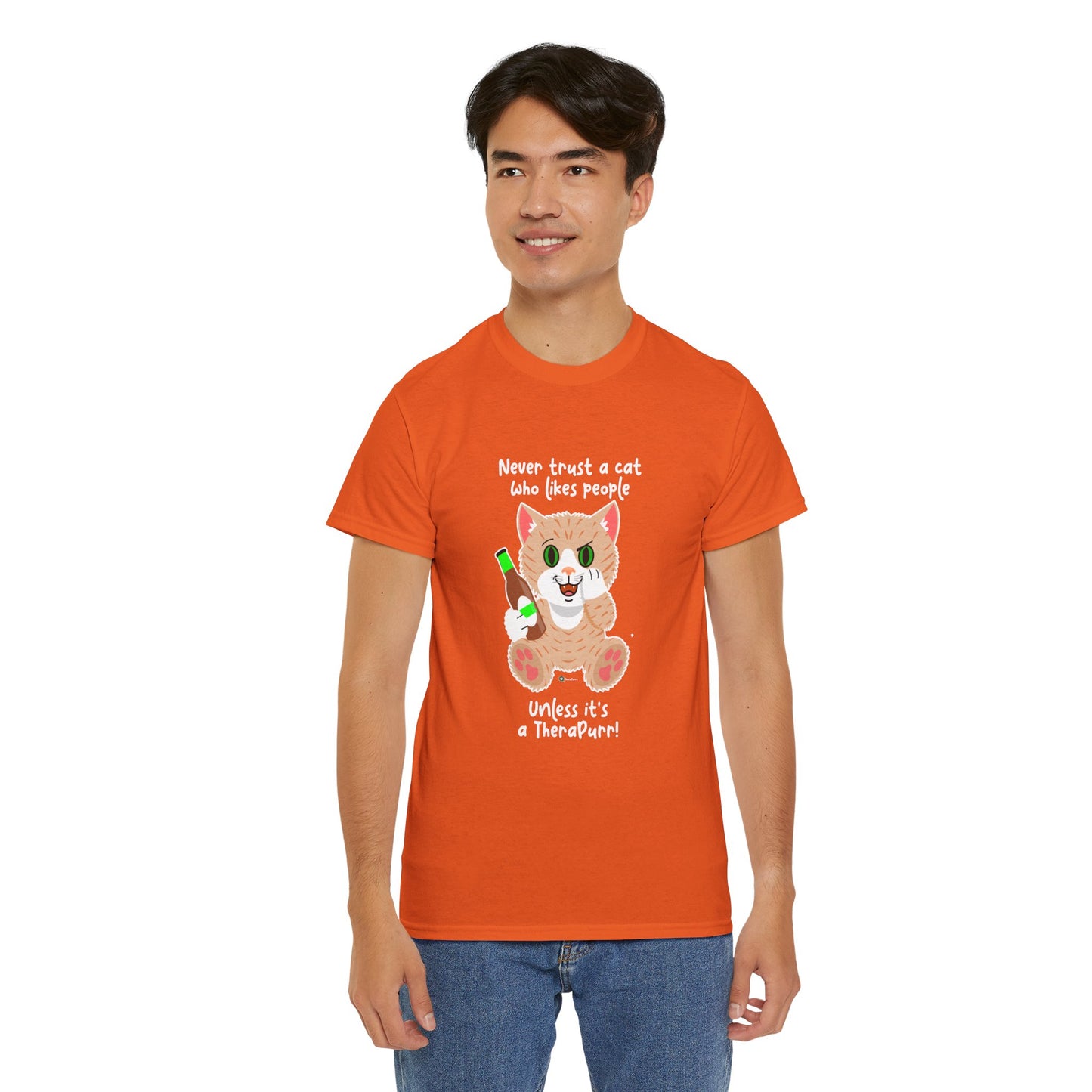 T-Shirt - SmartyCat - Never trust a cat who likes people - unless it's a TheraPurr!