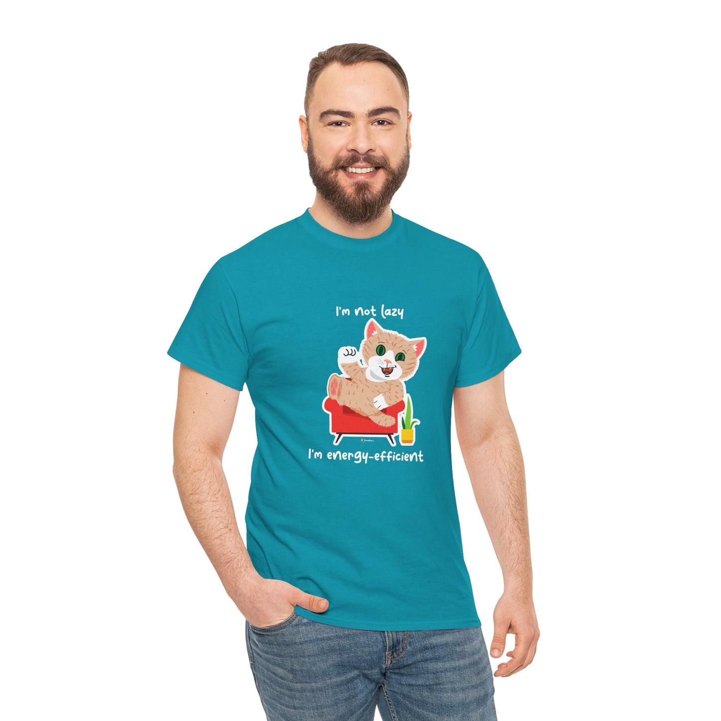 T-Shirt - SmartyCat - I'm not lazy. I'm energy efficient.