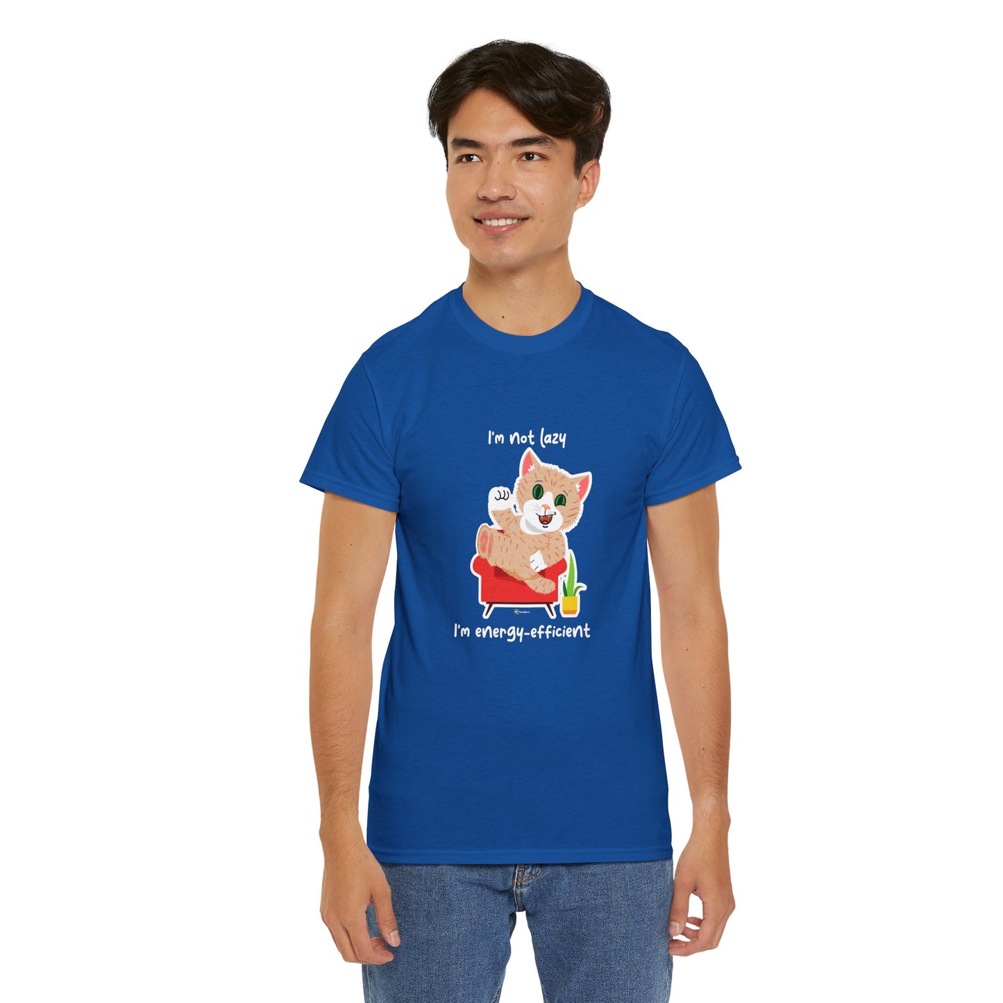 T-Shirt - SmartyCat - I'm not lazy. I'm energy efficient.