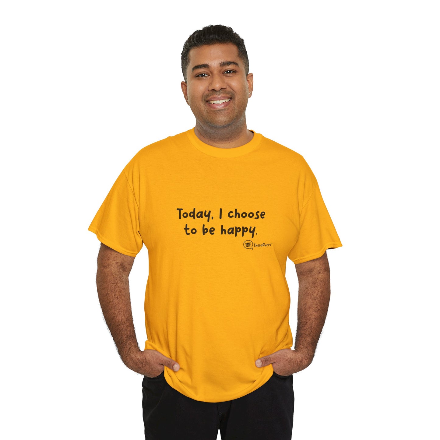 TheraPurrs Phrase T-Shirt - "Today, I choose to be happy"