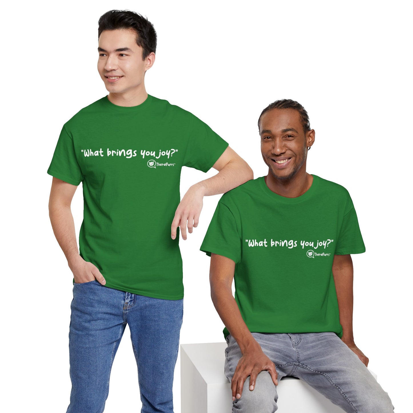 TheraPurrs Phrase T-Shirt - "What brings you joy?"