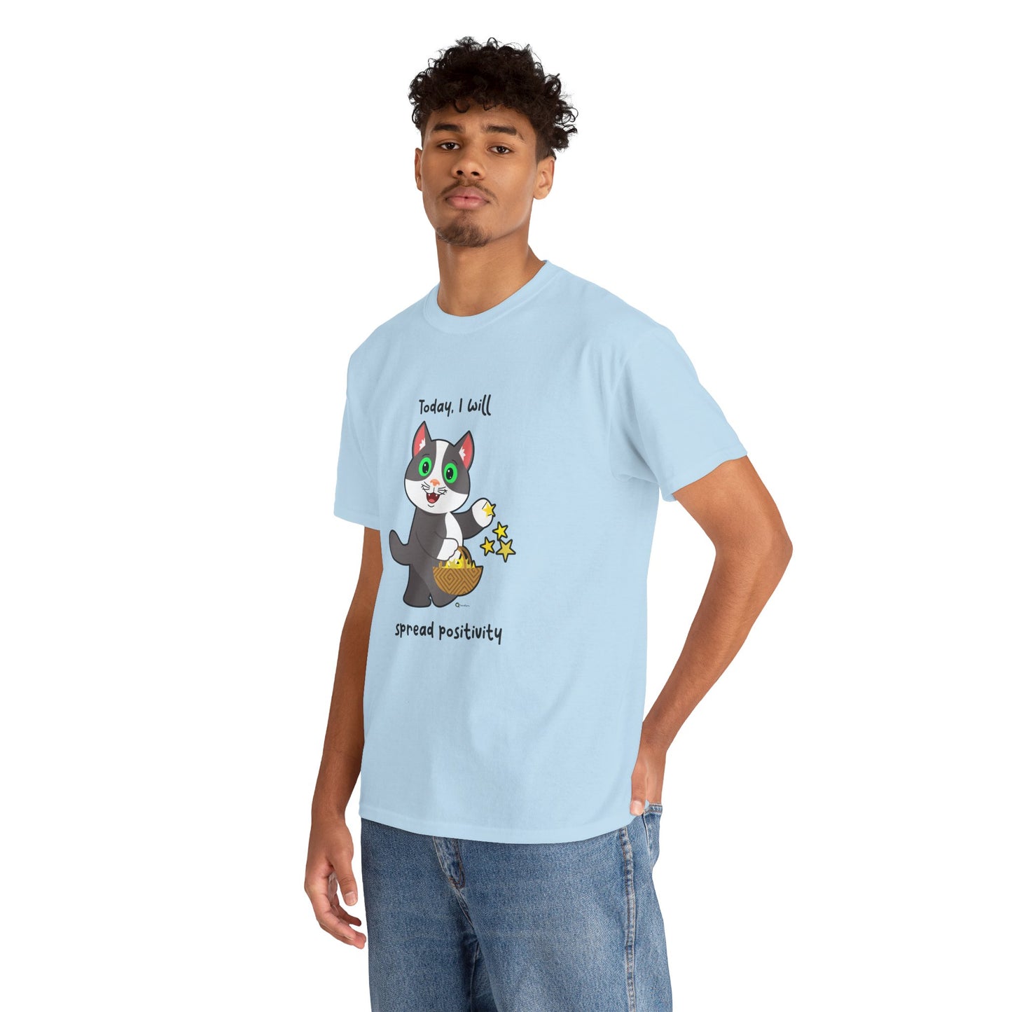 T-Shirt - PosiCat - Today, I will spread positivity