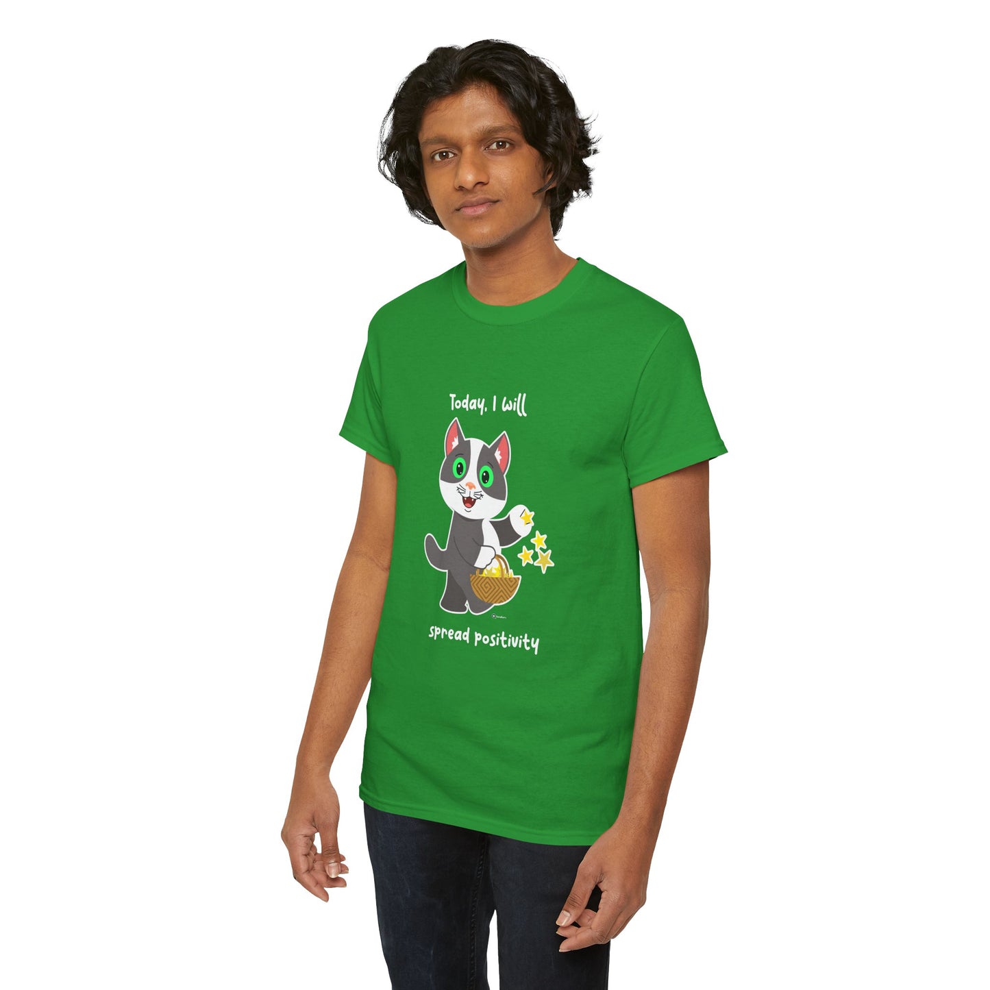 T-Shirt - PosiCat - Today, I will spread positivity