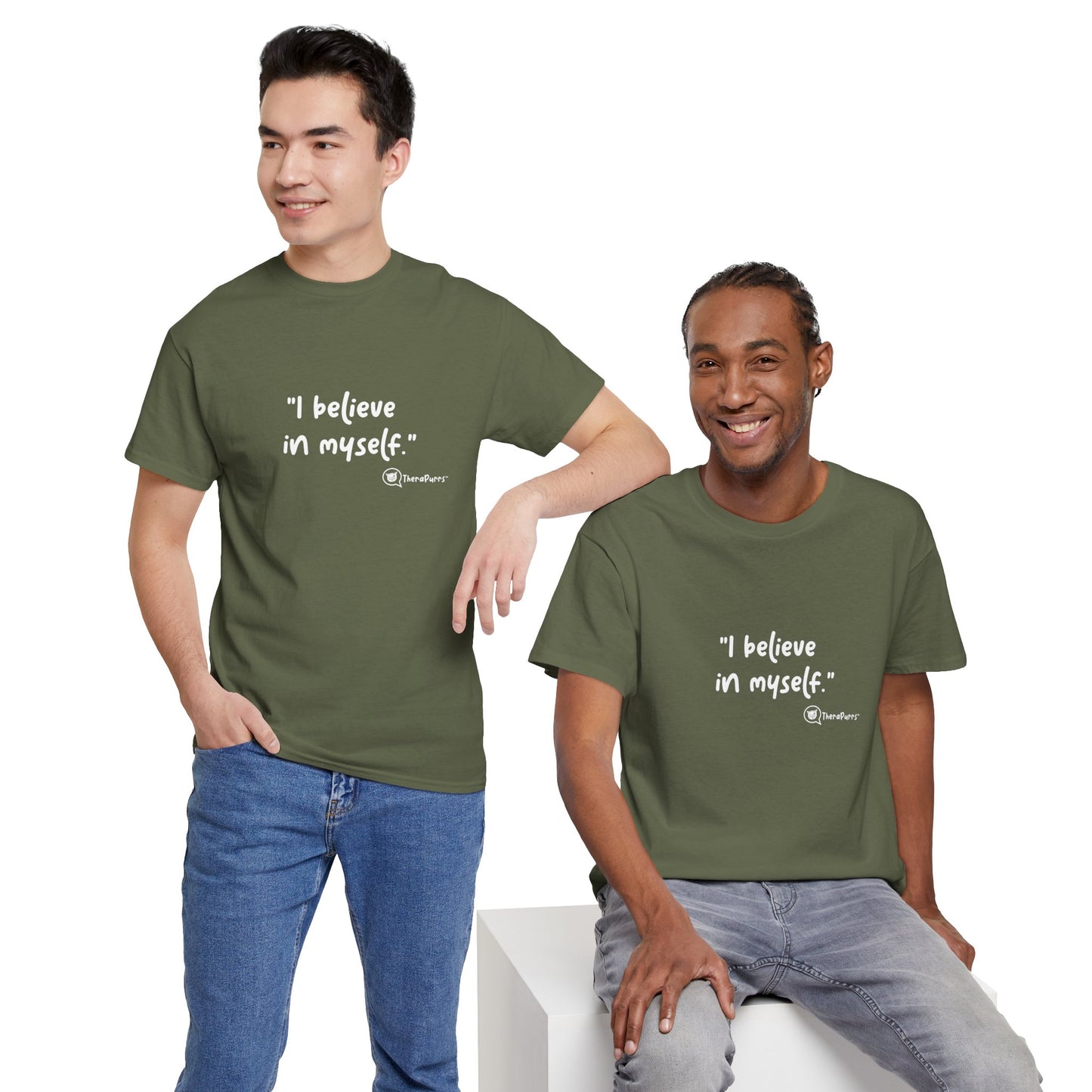 TheraPurrs Phrase T-Shirt - "I believe in myself"