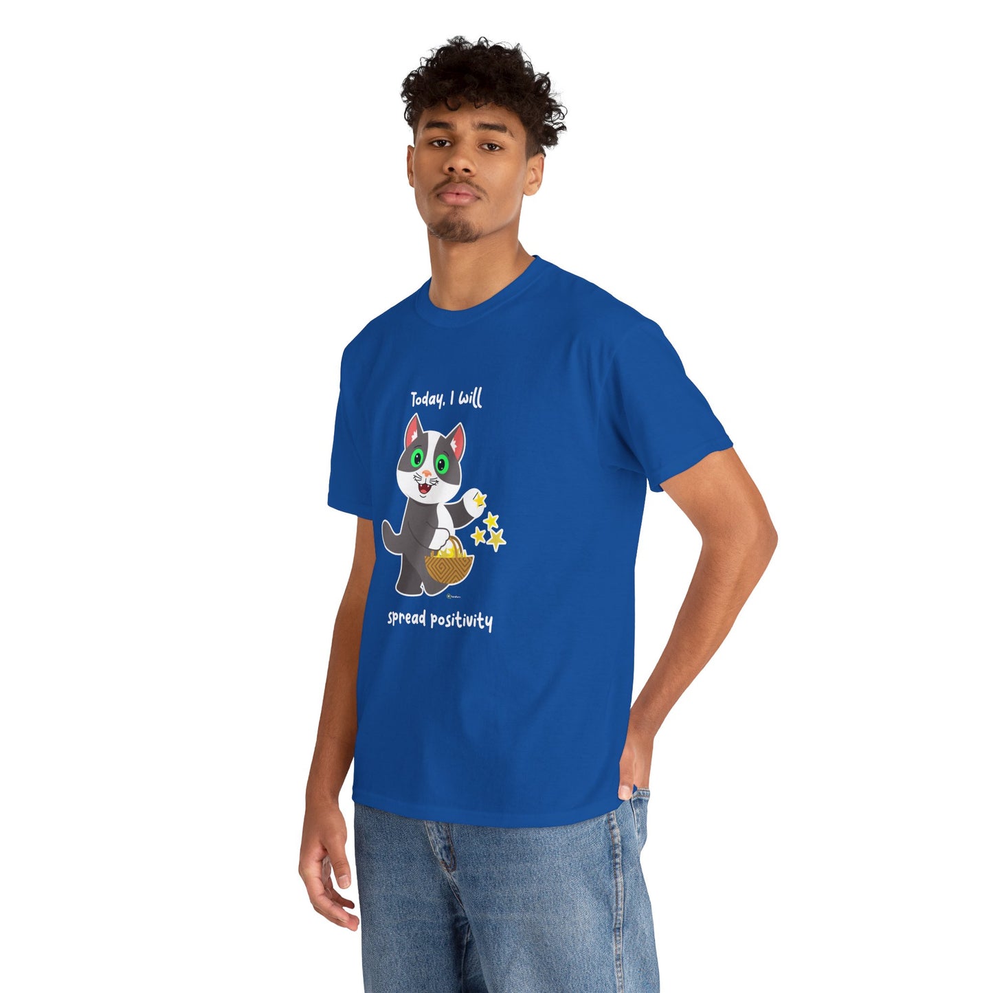 T-Shirt - PosiCat - Today, I will spread positivity