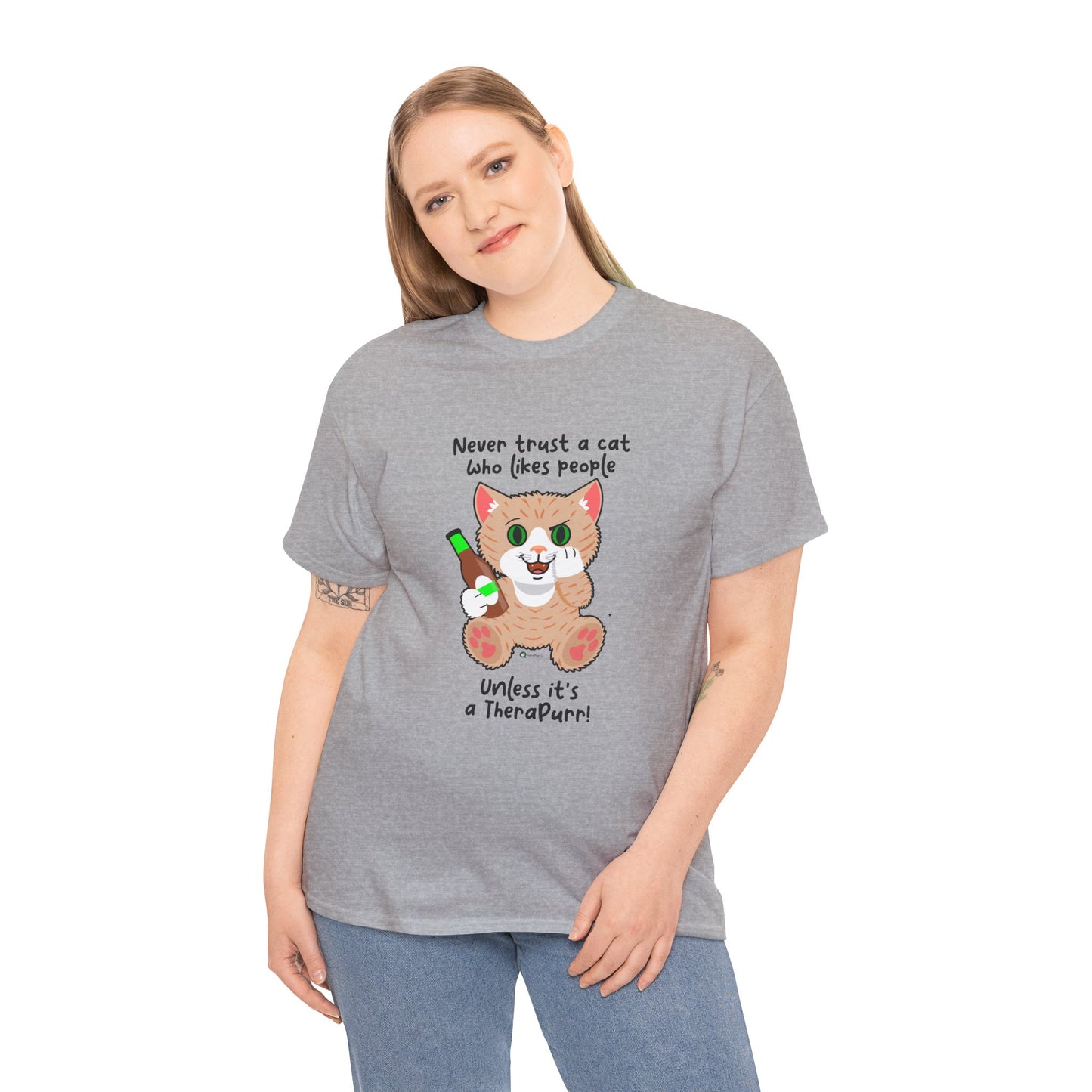 T-Shirt - SmartyCat - Never trust a cat who likes people - unless it's a TheraPurr!