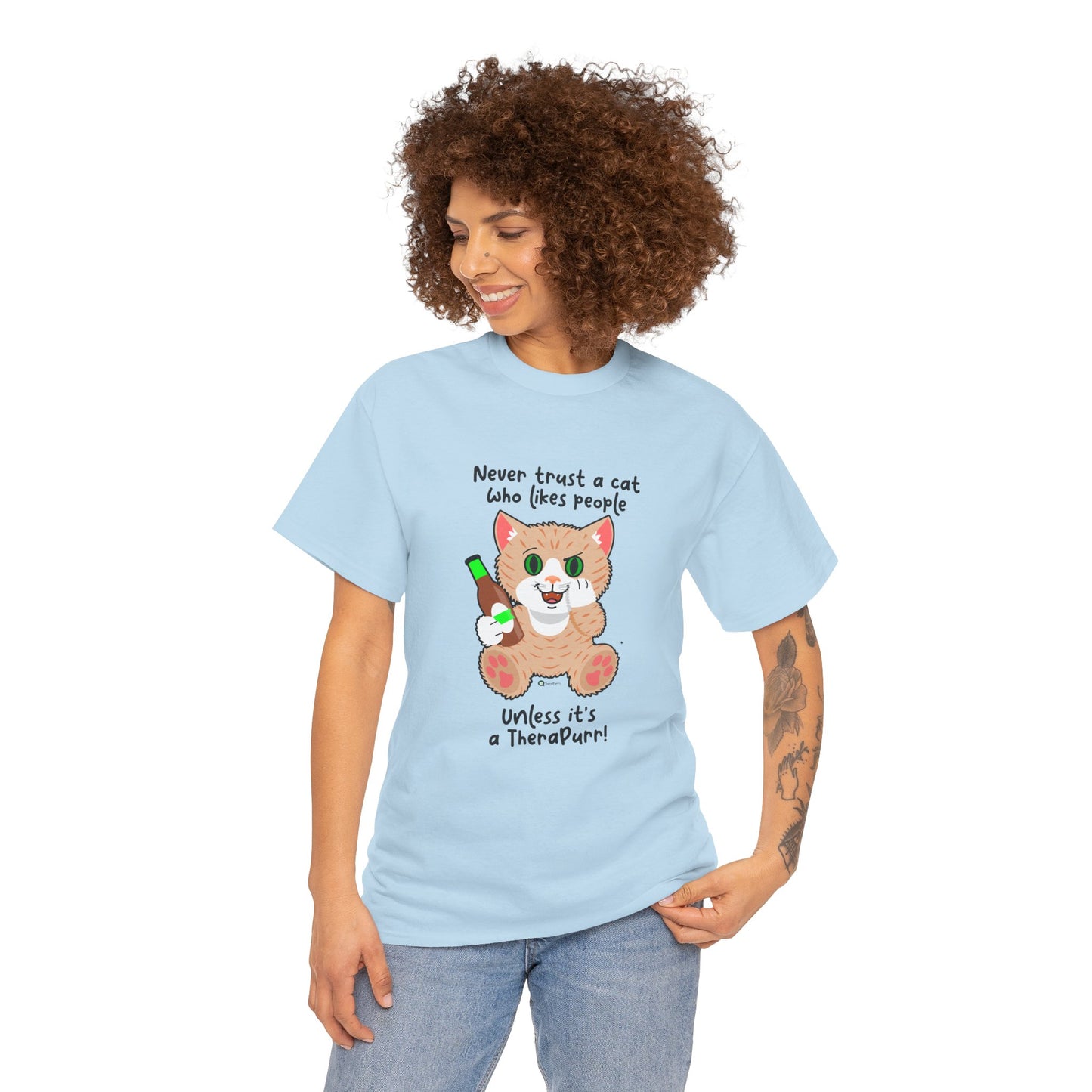 T-Shirt - SmartyCat - Never trust a cat who likes people - unless it's a TheraPurr!