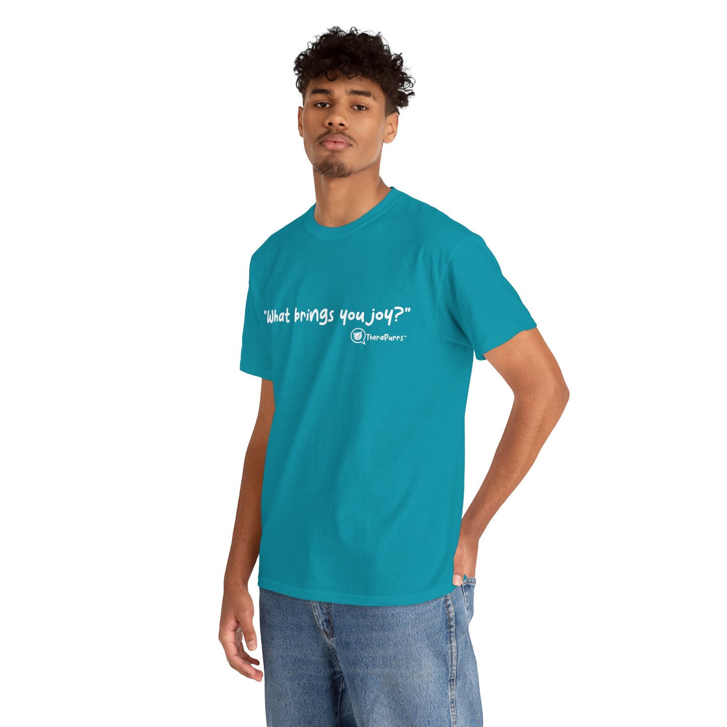 TheraPurrs Phrase T-Shirt - "What brings you joy?"
