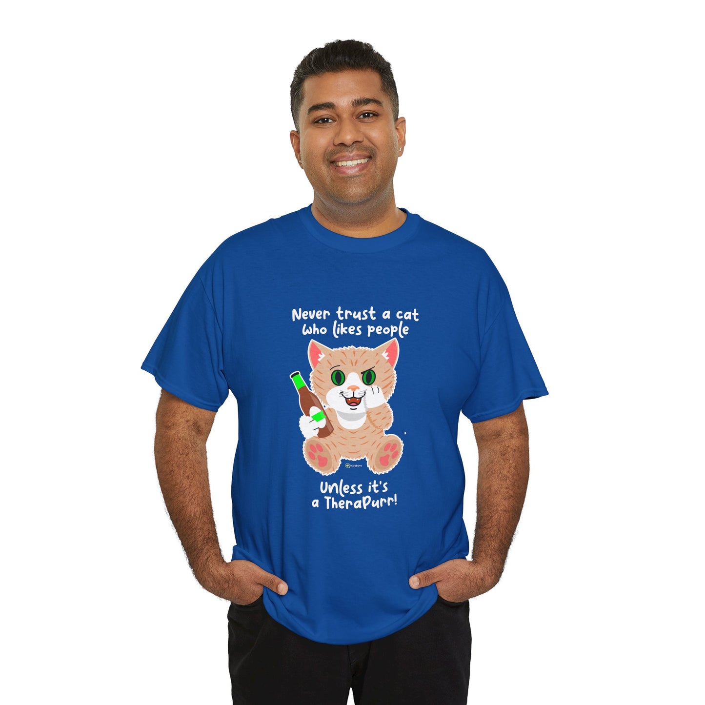 T-Shirt - SmartyCat - Never trust a cat who likes people - unless it's a TheraPurr!