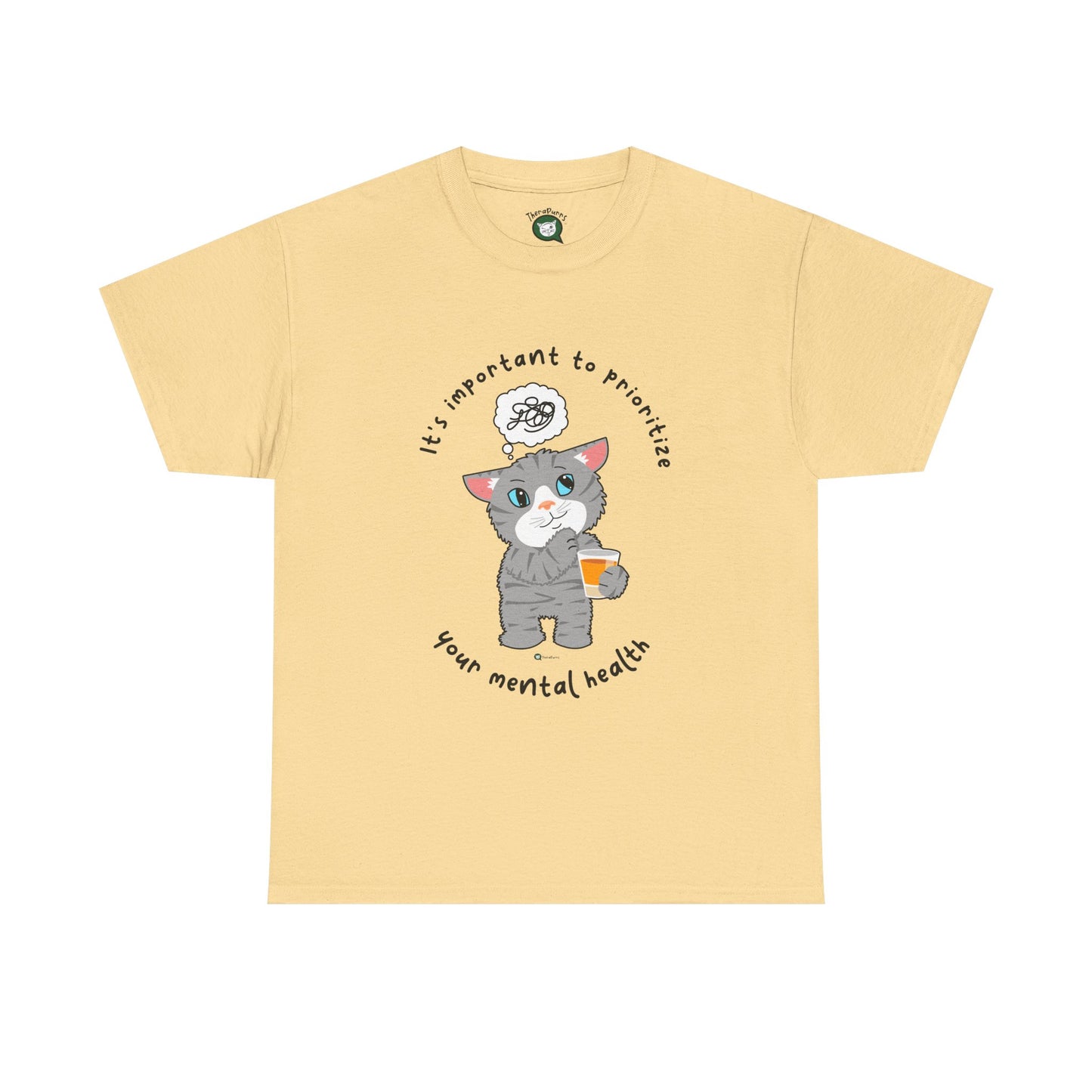 T-Shirt - TheraCat - It's important to prioritize your mental health