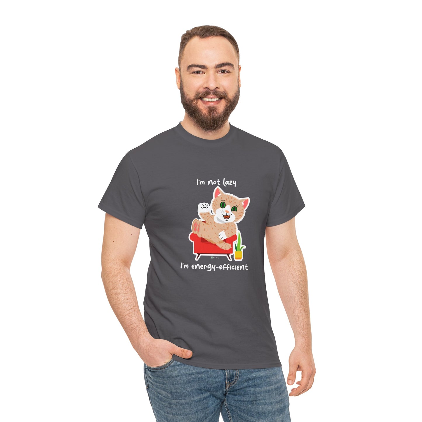 T-Shirt - SmartyCat - I'm not lazy. I'm energy efficient.