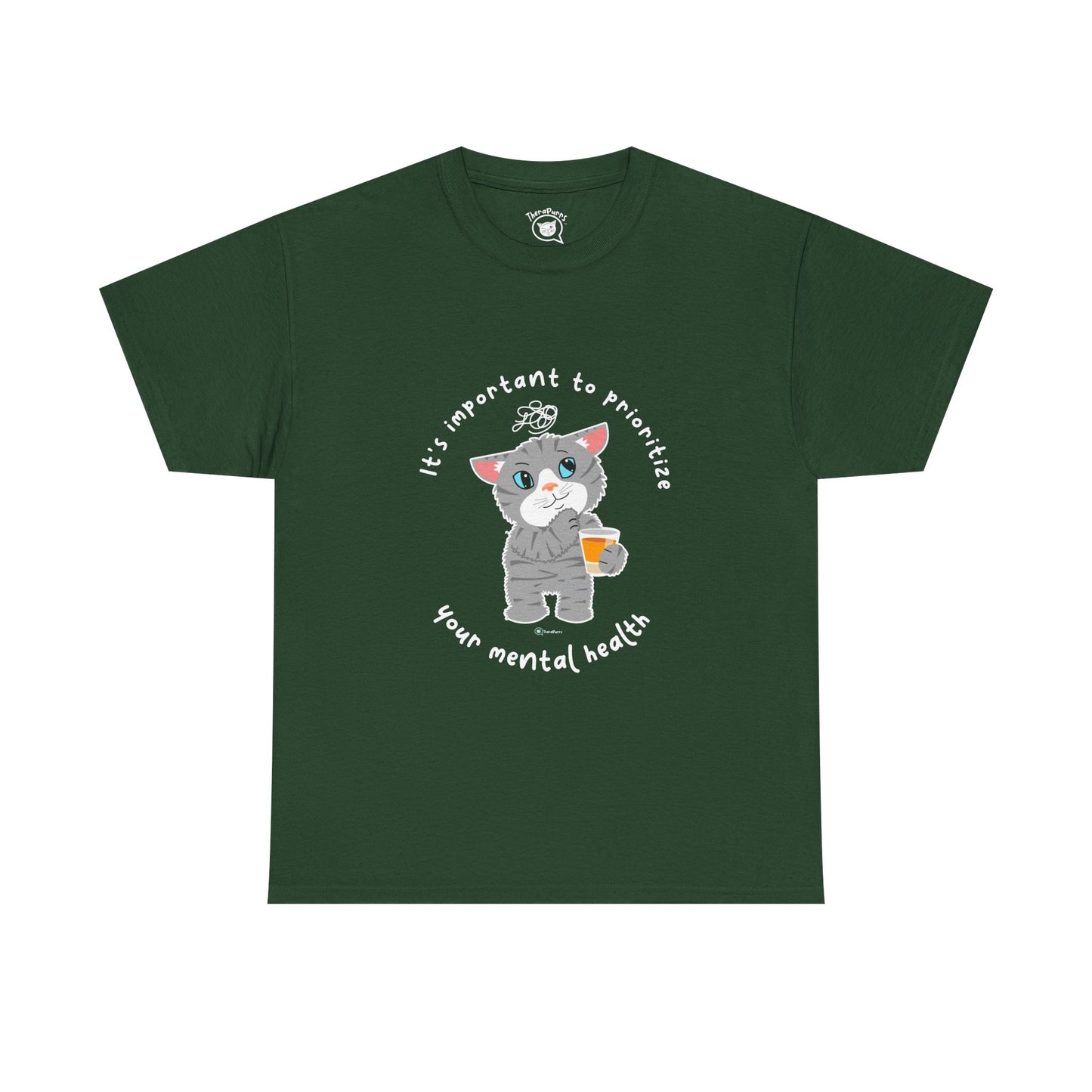 T-Shirt - TheraCat - It's important to prioritize your mental health