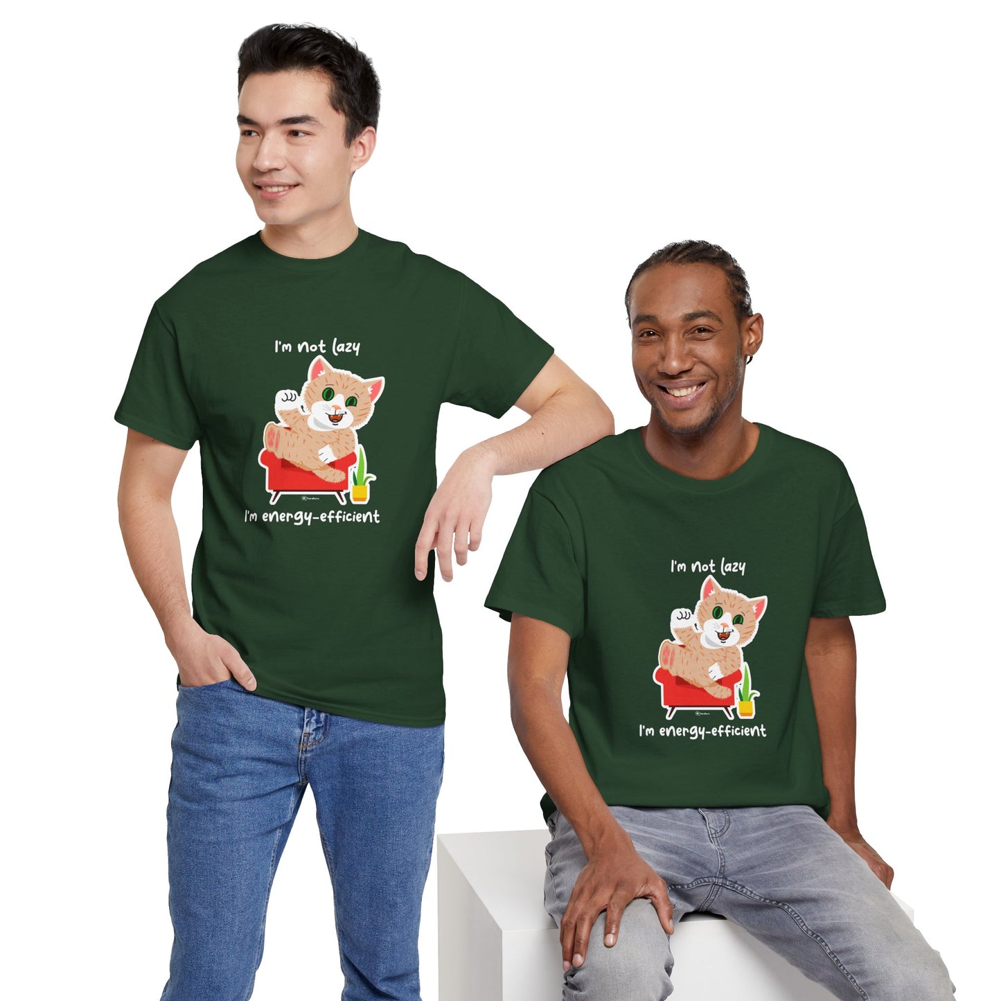 T-Shirt - SmartyCat - I'm not lazy. I'm energy efficient.