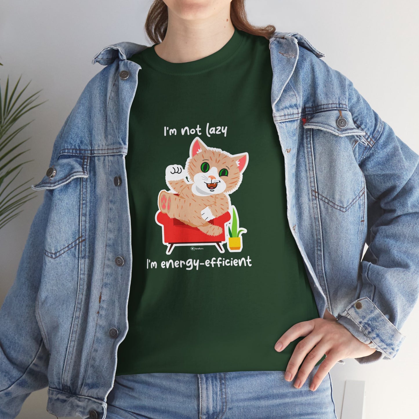 T-Shirt - SmartyCat - I'm not lazy. I'm energy efficient.