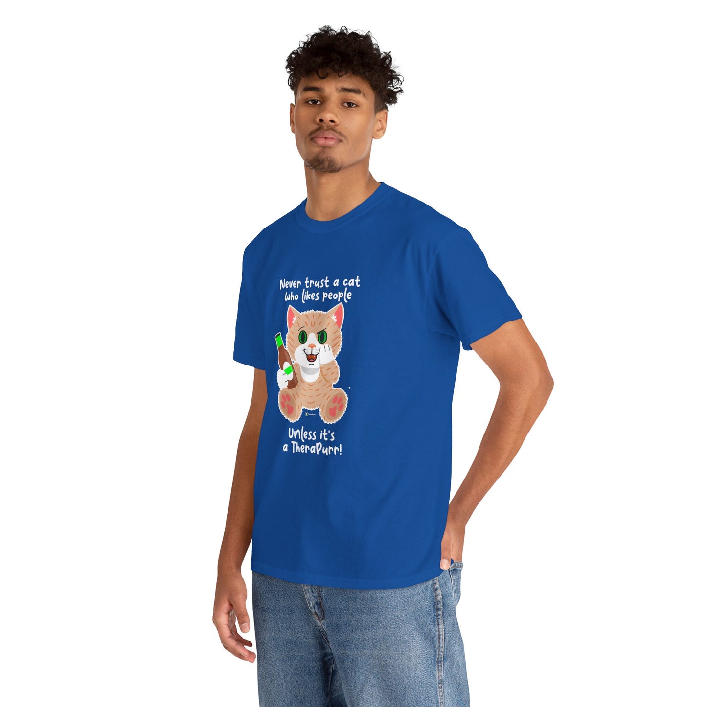 T-Shirt - SmartyCat - Never trust a cat who likes people - unless it's a TheraPurr!
