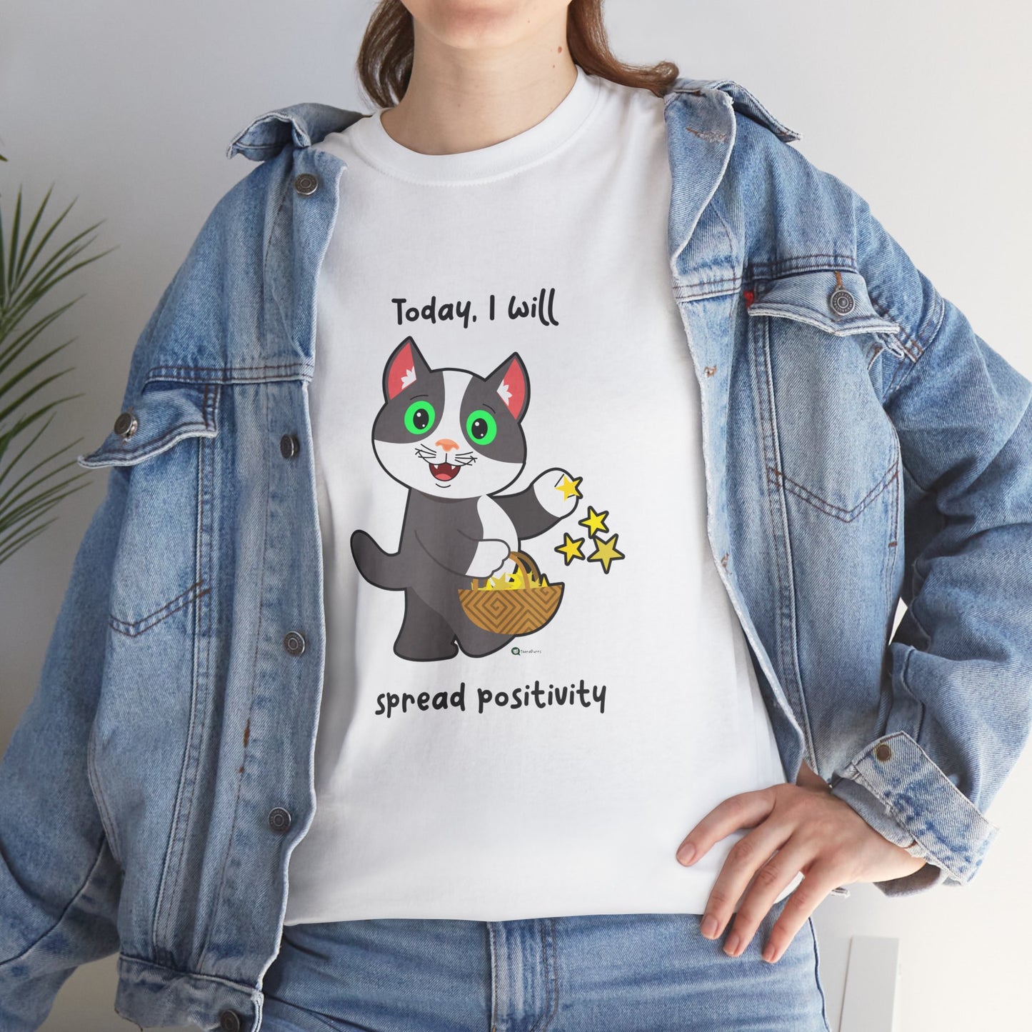 T-Shirt - PosiCat - Today, I will spread positivity