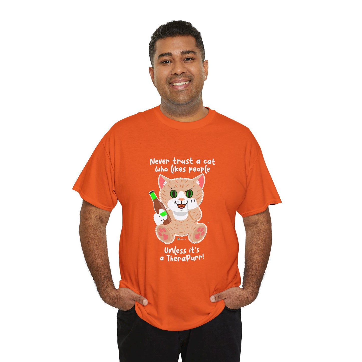 T-Shirt - SmartyCat - Never trust a cat who likes people - unless it's a TheraPurr!