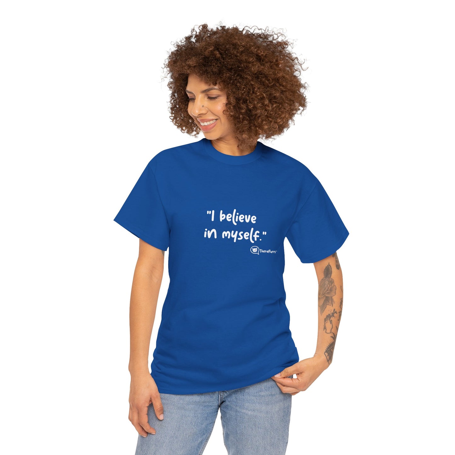 TheraPurrs Phrase T-Shirt - "I believe in myself"