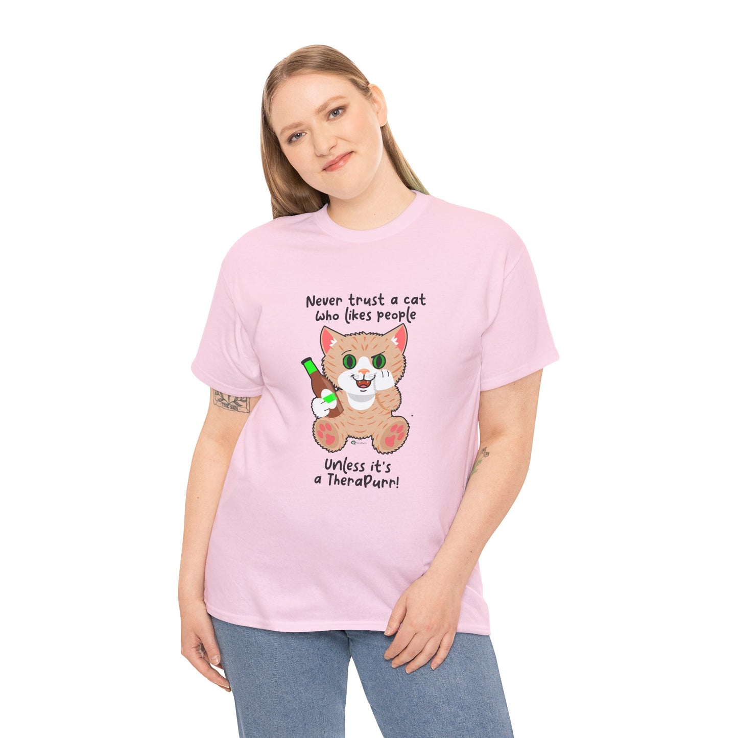 T-Shirt - SmartyCat - Never trust a cat who likes people - unless it's a TheraPurr!