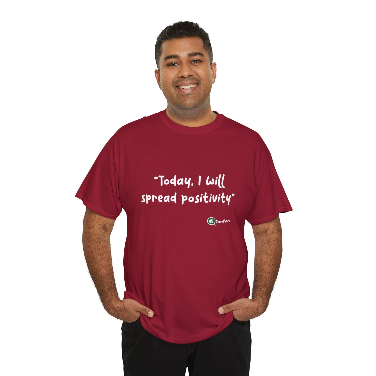 TheraPurrs Phrase T-Shirt - "Today, I will spread positivity"