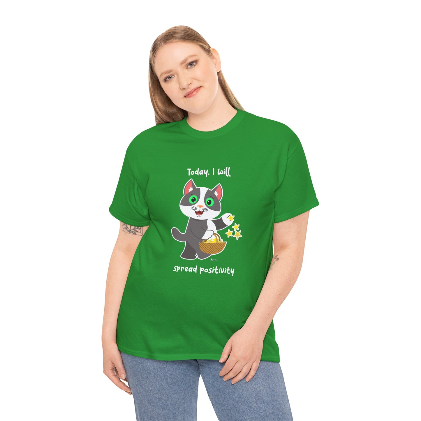 T-Shirt - PosiCat - Today, I will spread positivity