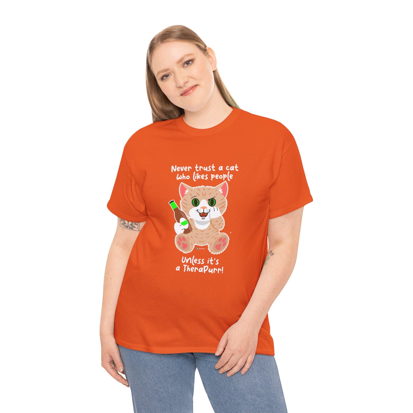T-Shirt - SmartyCat - Never trust a cat who likes people - unless it's a TheraPurr!