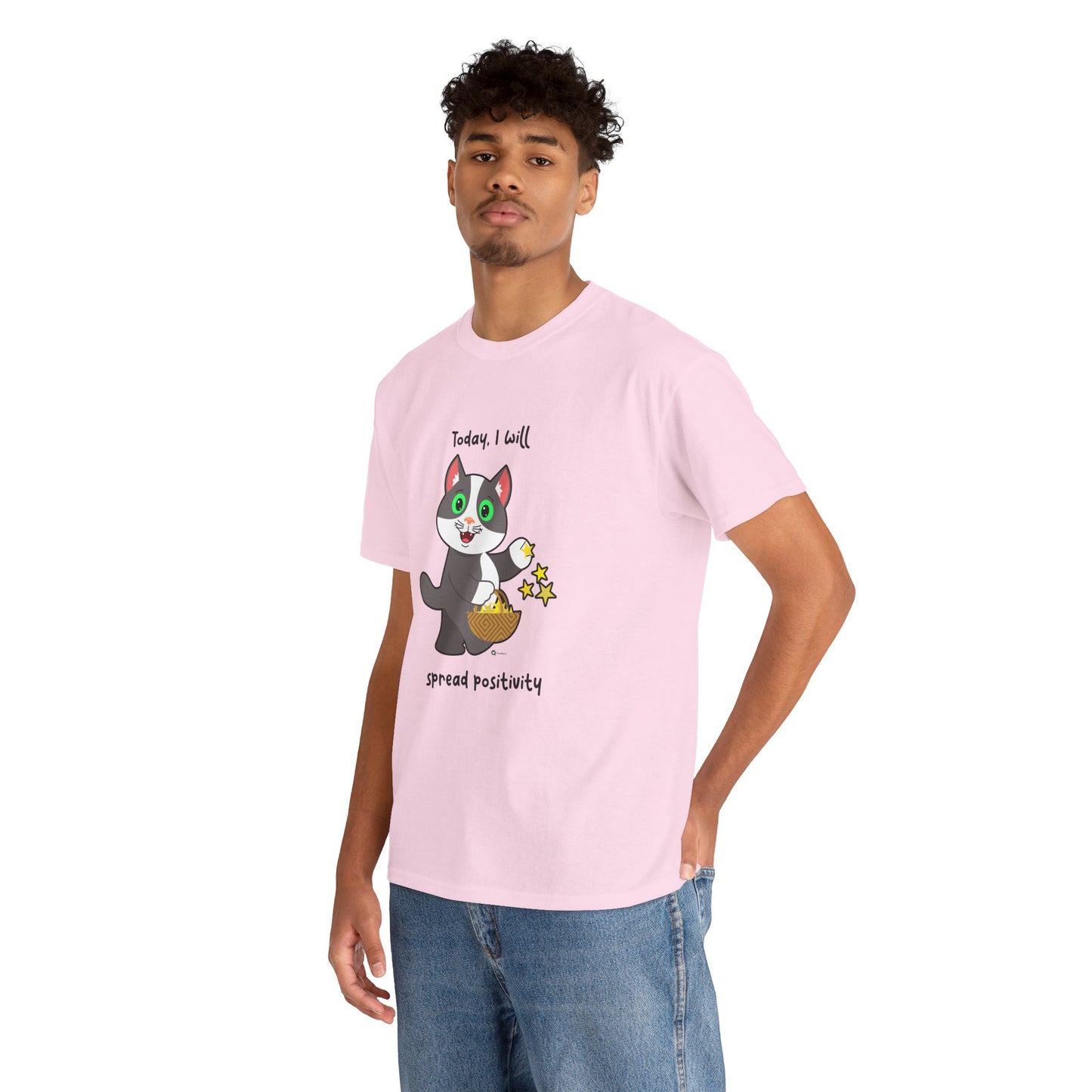 T-Shirt - PosiCat - Today, I will spread positivity