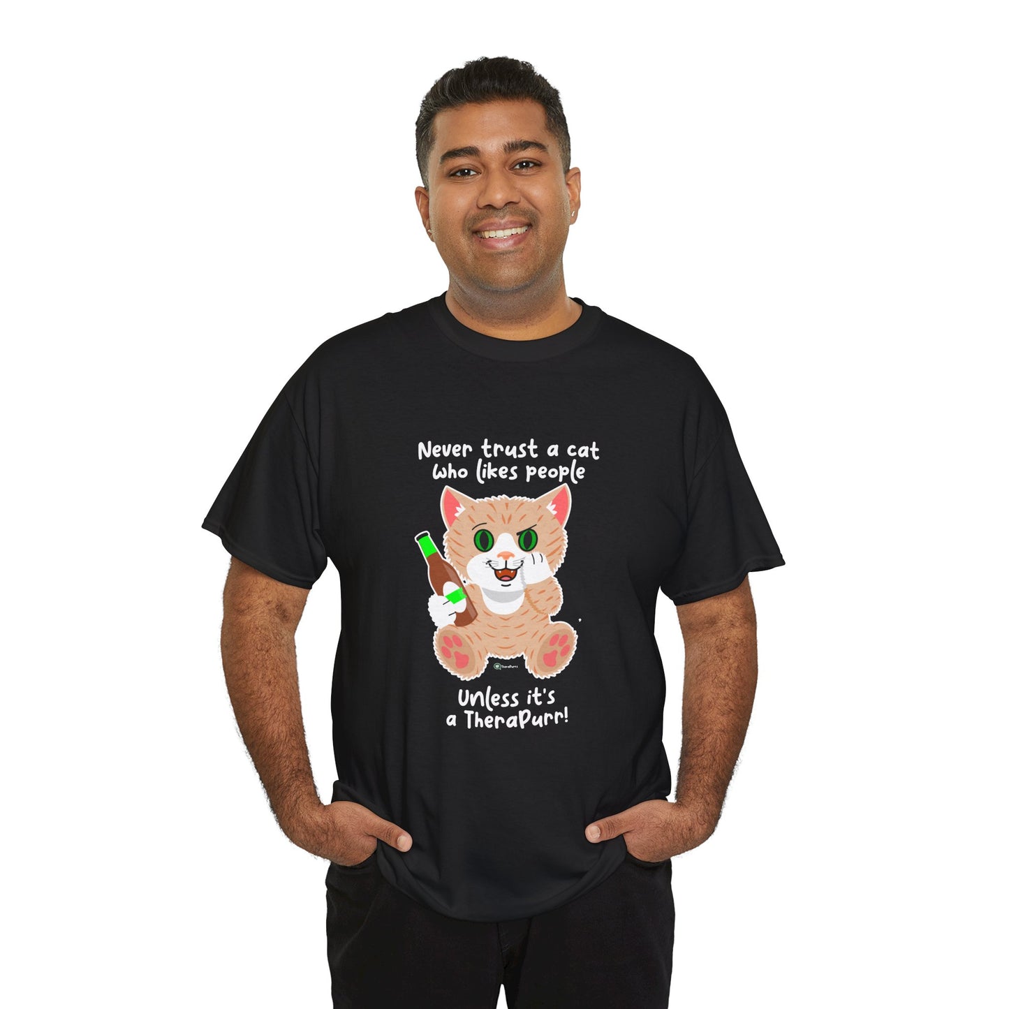 T-Shirt - SmartyCat - Never trust a cat who likes people - unless it's a TheraPurr!
